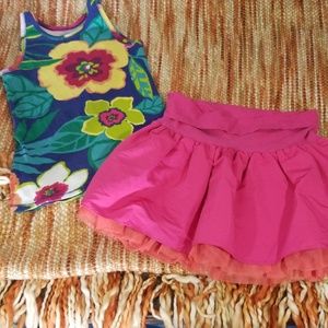 Girls 12 14 gap tank ruffle skirt bundle outfit